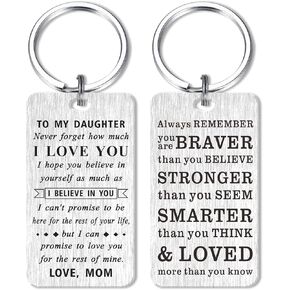MOQIYXL To My Daughter Keychain Gifts اقتباسات ملهمة، لا أنسى أبدًا أنني أحبك in Kuwait