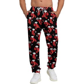 NELife Mens Christmas Sweatpants Lightweight Casual Joggers for Workout Gym Running Jogging