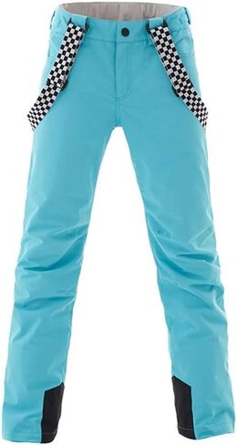 سراويل HOUZONIY النسائية للثلج معزولة مقاومة للماء، سراويل تزلج مع حمالات قابلة للفصل للتزلج والتزلج على الجليد والتزلج على الجليد in Kuwait