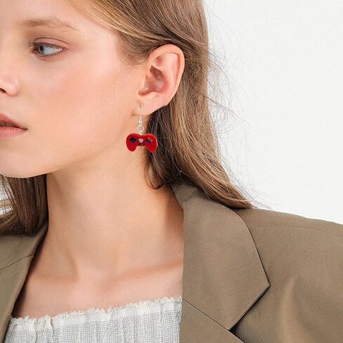 GBAHFY 6 أزواج من أدوات التحكم في ألعاب الفيديو سحر لعبة الفيديو الراتنج Gamer Earring Game Lover Jewelry هدية لعشاق اللعبة مجموعة مجوهرات متدلية على شكل خطاف in Kuwait