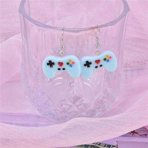GBAHFY 6 أزواج من أدوات التحكم في ألعاب الفيديو سحر لعبة الفيديو الراتنج Gamer Earring Game Lover Jewelry هدية لعشاق اللعبة مجموعة مجوهرات متدلية على شكل خطاف in Kuwait