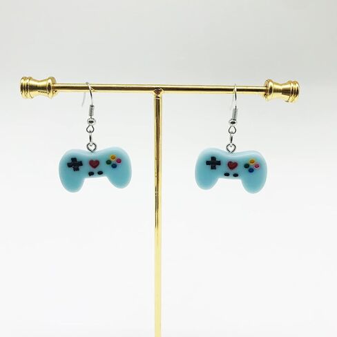 GBAHFY 6 أزواج من أدوات التحكم في ألعاب الفيديو سحر لعبة الفيديو الراتنج Gamer Earring Game Lover Jewelry هدية لعشاق اللعبة مجموعة مجوهرات متدلية على شكل خطاف in Kuwait