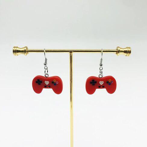 GBAHFY 6 أزواج من أدوات التحكم في ألعاب الفيديو سحر لعبة الفيديو الراتنج Gamer Earring Game Lover Jewelry هدية لعشاق اللعبة مجموعة مجوهرات متدلية على شكل خطاف in Kuwait