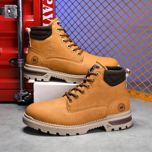 AOLEXWU أحذية رجالية Chukka سويدي للدراجات النارية القتالية حذاء بوت بطول الكاحل فستان كاجوال أزياء من الدانتل متابعة الأحذية in Kuwait