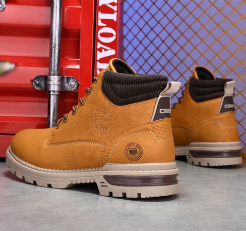 AOLEXWU أحذية رجالية Chukka سويدي للدراجات النارية القتالية حذاء بوت بطول الكاحل فستان كاجوال أزياء من الدانتل متابعة الأحذية in Kuwait