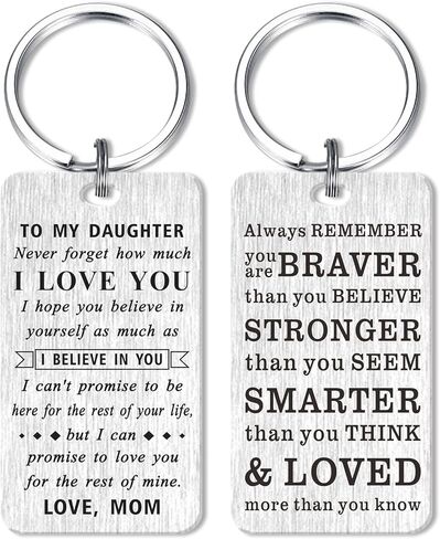 MOQIYXL To My Daughter Keychain Gifts اقتباسات ملهمة، لا أنسى أبدًا أنني أحبك in Saudi Arabia
