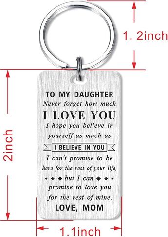 MOQIYXL To My Daughter Keychain Gifts اقتباسات ملهمة، لا أنسى أبدًا أنني أحبك in Saudi Arabia