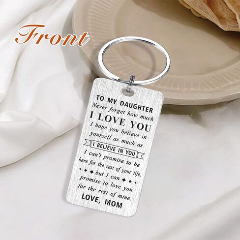 MOQIYXL To My Daughter Keychain Gifts اقتباسات ملهمة، لا أنسى أبدًا أنني أحبك in Saudi Arabia