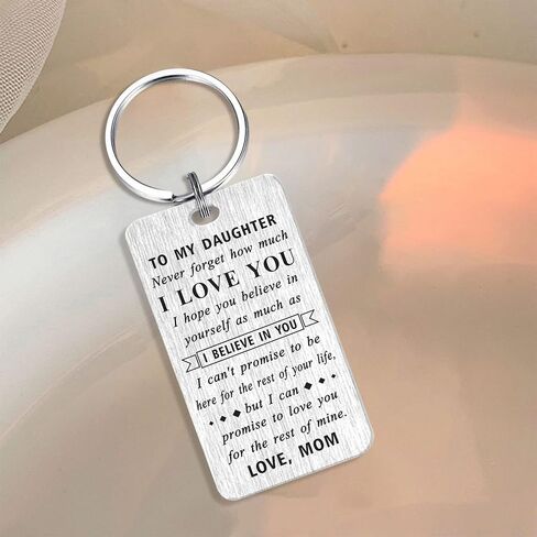 MOQIYXL To My Daughter Keychain Gifts اقتباسات ملهمة، لا أنسى أبدًا أنني أحبك in Saudi Arabia