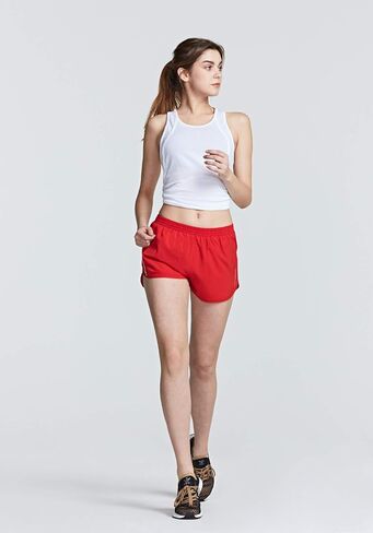 ATHLIO 2 Pack Women's Running Shorts with Pockets, Dry Fit Exercise Workout Shorts, Jogging Sports Athletic Shorts Mesh Liner in Kuwait