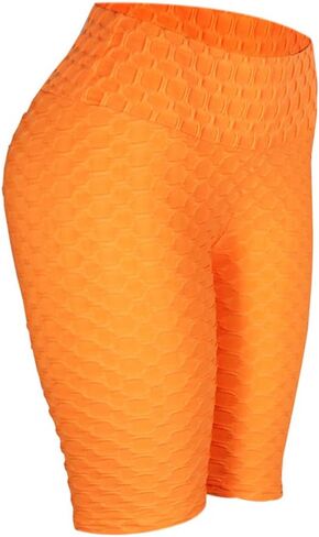 ALLUMK Womens Yoga Pants Stretchy Ruched Butt Lifting Workout Running Shorts Tummy Control in Kuwait