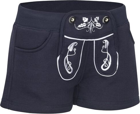 Schöneberger Trachten Couture Lederhosen بنطال رياضي نسائي - هوتبانتس صوف - سروال رياضي قصير للسيدات بافاريا in Kuwait