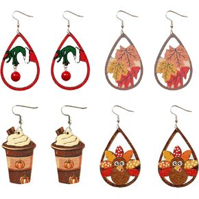 Christmas Thanksgiving Fall Set Earrings for Women Girls Christmas Set Dangle Earring Holiday Gift Jewelry in Kuwait