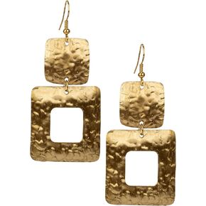 Square Hammered Earring for Women