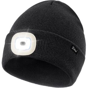 Etsfmoa Unise Beanie with The Light,Gifts for Men Dad Father, USB Rechargeable LED Headlamp Warm Knit Hat in Kuwait