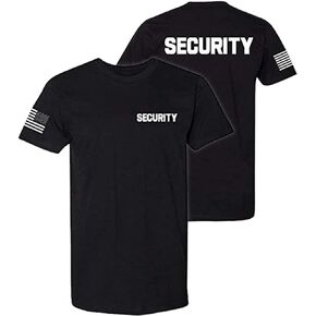 Promotion & Beyond Security | Event Safety Guard Staff One/Two-Sided American USA Flag On Arm Big Sizes Polo Unisex T-Shirt