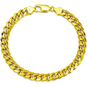 BHUBREA 925 Sterling Silver 4mm Double Curb Chain Necklace for Men Women Solid Cuban Link Chain Hip Hop Jewelry Gold Plated Outer Layer