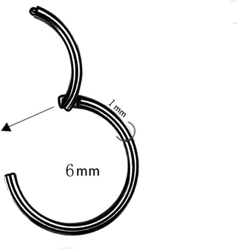 5Pcs Surgical Stainless Steel 16G 18G Sleeper Small Hoop Earrings for Women Men Boys Girls Septum Hinged Clicker Nose Lip Ring Helix Daith Cartilage Tragus Tiny Mini Huggie Hoops Piercings Hypoallergenic Sensitive Ears Jewelry 6mm in Saudi Arabia