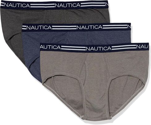 سراويل داخلية كلاسيكية للرجال من Nautica مصنوعة من القطن مكونة من 3 قطع من الأمام in Saudi Arabia