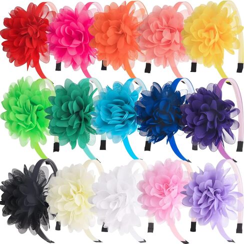 XIMA 10 Pcs Glitter Bow Headbands for Girls, Sparkly Non-Slip Hairbands | Kids Headbands 3.5 inch Sequin Glitter Hairband With Bow Little Girls Hair Bands,Dress-Up Hair Accessoriefor Toddler Girls in Saudi Arabia