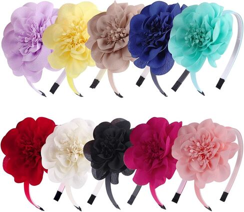 XIMA 10 Pcs Glitter Bow Headbands for Girls, Sparkly Non-Slip Hairbands | Kids Headbands 3.5 inch Sequin Glitter Hairband With Bow Little Girls Hair Bands,Dress-Up Hair Accessoriefor Toddler Girls in Saudi Arabia