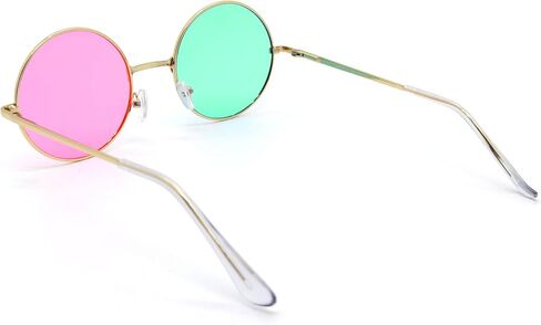 ASVP Shop Noodle Gorillaz Punk Rock Sunglasses Trip Shades Green and Pink Round Sunglasses in Saudi Arabia