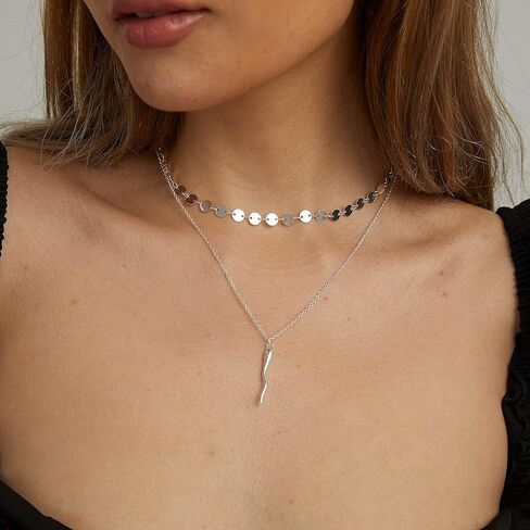 CAROVO لذيذ الذهب القمر نجمة قلادة قلادة 18K الذهب معبأ لطيف حساسة فراشة القلب الشر العين الإيطالية القرن Cornicello حماية القلائد الحد الأدنى سحر المجوهرات هدية للنساء in Kuwait