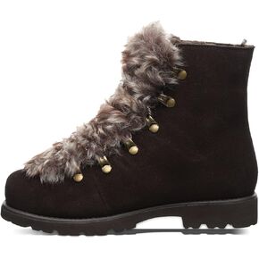 BEARPAW Women's Alisa Boot | Women's Boot Classic Suede | Women's Boots | Lightweight Lace-Up Boot
