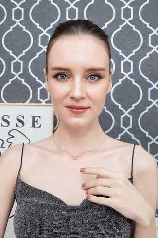 B. BRILLIANT Sterling Silver Necklace for Women Short Cubic Zirconia Horseshoe Necklaces for Girls Teens Stacking Holiday Birthday in Kuwait