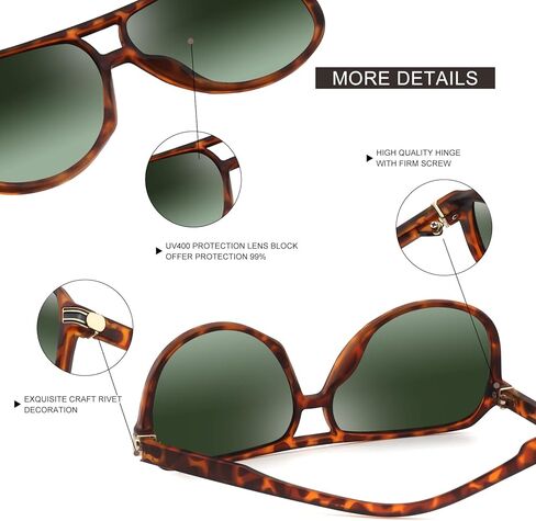 نظارات شمسية مستقطبة من بولاركينج للرجال والنساء، نظارات شمسية رياضية مربعة بجسر مزدوج وظلال طيار للحماية من الأشعة فوق البنفسجية in Kuwait