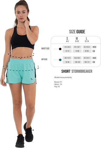 GYMCO SPORT WEAR Women StormBreaker - شورت رياضي نسائي مزود بتقنية العرق، شورت رياضي للتدريب. in Saudi Arabia
