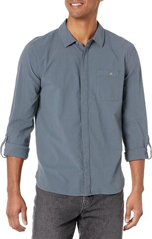 PAIGE Men's Gregory Long Sleeve Textured Cotton Shirt in Saudi Arabia