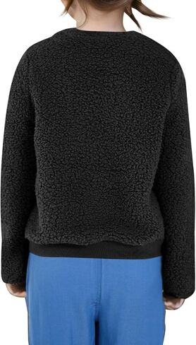 Meikulo كنزات شيربا مطبوعة على شكل حيوان الرنة للفتيات من Meikulo ملابس عيد الميلاد للأطفال برقبة دائرية من عمر 5 إلى 14 سنة in Kuwait