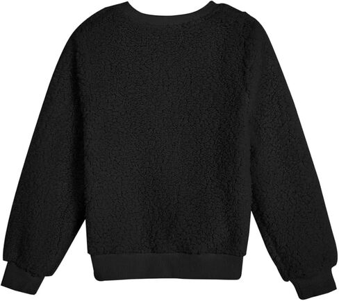 Meikulo كنزات شيربا مطبوعة على شكل حيوان الرنة للفتيات من Meikulo ملابس عيد الميلاد للأطفال برقبة دائرية من عمر 5 إلى 14 سنة in Kuwait