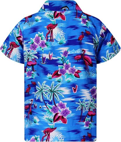 قميص هاواي للرجال كاجوال غير تقليدي بأزرار سفلية وأكمام قصيرة عالية جدًا للجنسين in Kuwait