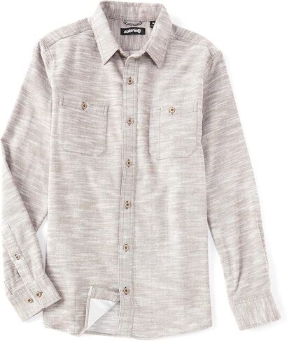 solaris Outdoors Men's Long-Sleeve Solid NEP 2-Pocket Shirt, Regular and Big & Tall Sizes in Saudi Arabia