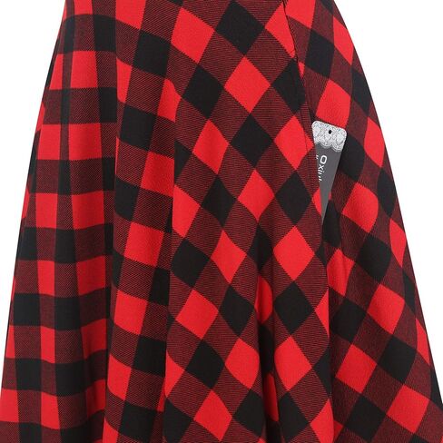 oxiuly Women's Vintage Off Shoulder Pockets Casual Floral A-Line Party Cocktail Swing Dress OX232 in Kuwait