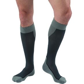JOBST Unisex Sport Knee High 15-20 mmHg Compression Socks, 1pcs, Black/Cool Black, Medium