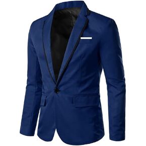 Men's Blazer Jackets Lightweight Slim Fit Suit Dress Jacket Blazers Sports Coats One Button
