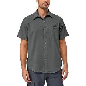 Little Donkey Andy Men's Breathable UPF 50 Shirt, Lightweight Short Sleeve Button Down Shirts for Fishing Hiking in Saudi Arabia