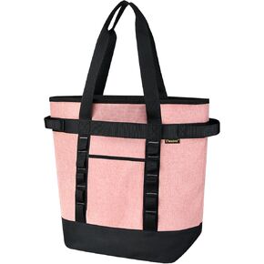 BALEINE Large 36-Can Cooler Bags Insulated, PEVA Soft Cooler Tote Bag, Insulated Grocery Bags with Zippered Top (8.5 Gallon, Black) in Kuwait