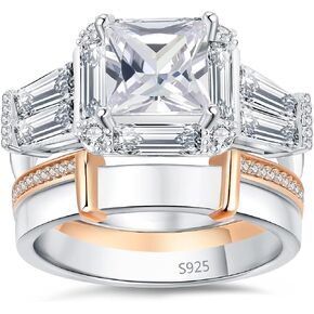 JewelryPalace Infinity Knot 1.5-3ct Cubic Zirconia Halo Engagement Rings, 14K Rose Gold 925 Sterling Silver Promise Ring Wedding Band Ring Bridal Sets in Saudi Arabia
