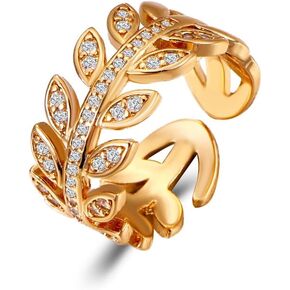 خواتم OIMEI من الذهب عيار 18 قيراط للنساء خاتم حب زركونيا مكعب | خواتم للفتيات في سن المراهقة | خاتم التراص المكعب من الزركونيا من درجة الأحجار الكريمة | يمكن تعديل حجم الخاتم in Kuwait