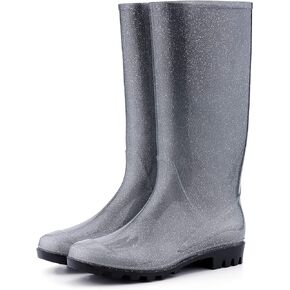 K KomForme Women’s Knee High Waterproof Rain Boots Glitter, Matte and Gradient in Kuwait