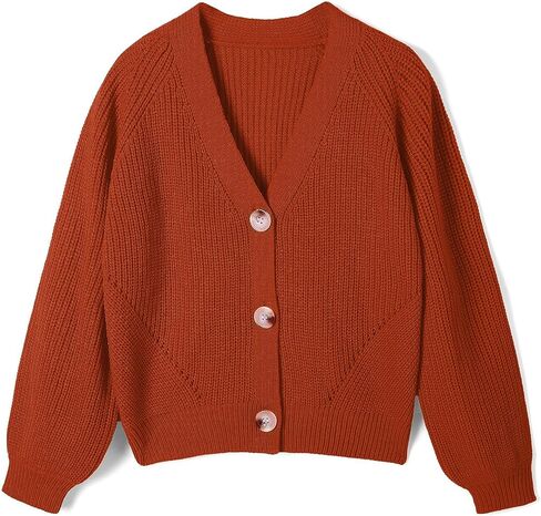 سترة حريمي من Askdan برقبة على شكل حرف V وأزرار سفلية وأكمام واسعة من الحياكة الأساسية in Kuwait