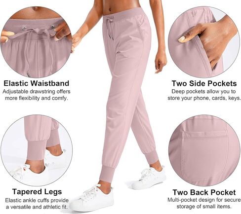Soothfeel Women's Lightweight Joggers Pants with Pockets Athletic Workout Joggers for Women with Elastic Waist in Saudi Arabia