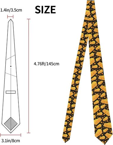 Men's Skinny Neckties Novelty Food Ties for Men Teen Boys, Funny Gifts for Office Holiday Party, One Size Neck Tie in Kuwait