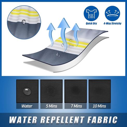 QRANSS Mens Swimming Trunks with Compression Liner 9'' Quick Dry Long Swim Shorts Swimwear Boardshorts with Boxer Brief Liner in Kuwait