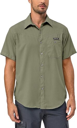 قميص Little Donkey Andy الرجالي للحماية من الأشعة فوق البنفسجية بعامل حماية من الأشعة فوق البنفسجية 50، قمصان مسامية للغاية بأكمام قصيرة لصيد الأسماك والمشي لمسافات طويلة in Kuwait