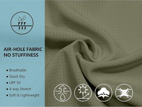 قميص Little Donkey Andy الرجالي للحماية من الأشعة فوق البنفسجية بعامل حماية من الأشعة فوق البنفسجية 50، قمصان مسامية للغاية بأكمام قصيرة لصيد الأسماك والمشي لمسافات طويلة in Kuwait